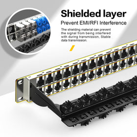 PBAEGAV cable management loops and tie points keeping patch cords tidy