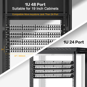 PBAEGAV populated with RJ45, HDMI and fiber keystone jacks for mixed connections