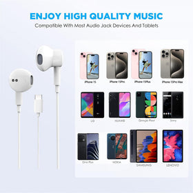 Pcwfbzf USB-C headphones built-in DAC preserves high-resolution audio