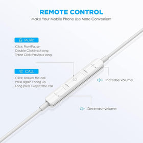 Pcwfbzf USB-C headphones with volume controls for music and calls