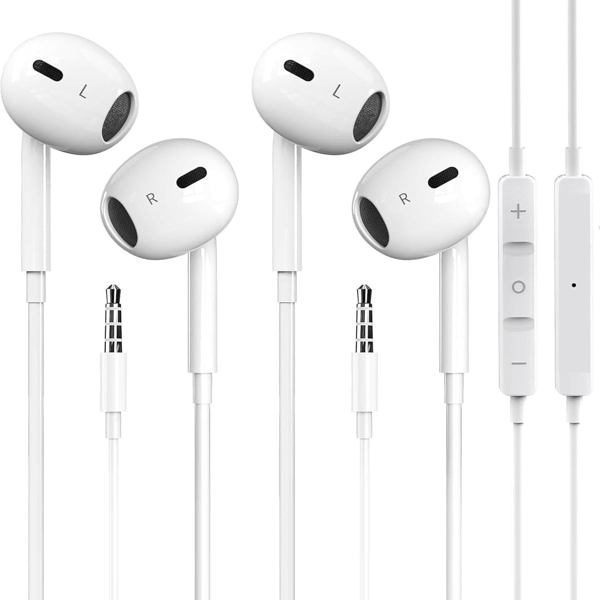 Pcwfbzf wired earbuds with angle design for long wear comfort
