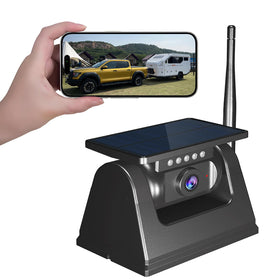 Peacall WiFi magnetic backup camera base mounted on metal surface for a stable rear view.