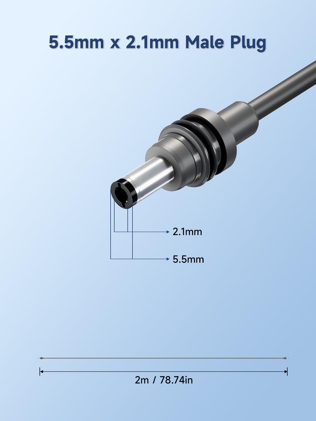 PeakDo 2m DC cable extends distance between power source and equipment