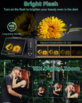 Pedtail digital camera with Wi-Fi enables instant sharing and live streaming.