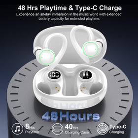 PEFUPEW charging case open with LED display, shows fast charging feedback