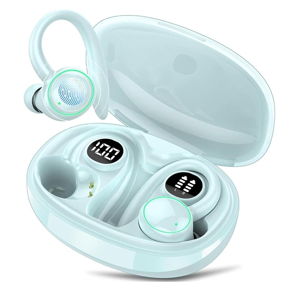 PEFUPEW front packaging showing earbuds and case for easy unboxing benefit
