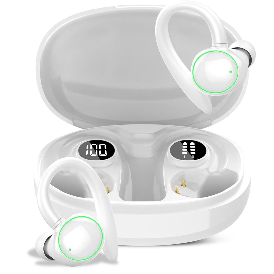 PEFUPEW front packaging showing earbuds and case, highlights portability and design