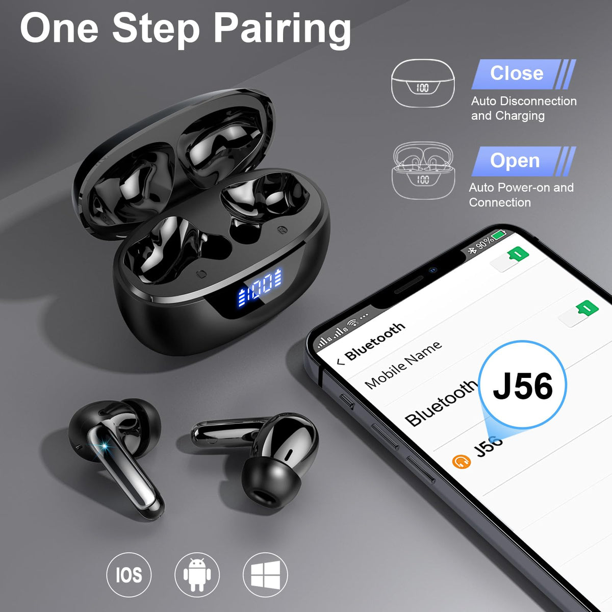 PEFUPEW earbuds used outdoors while running to show water resistance benefit
