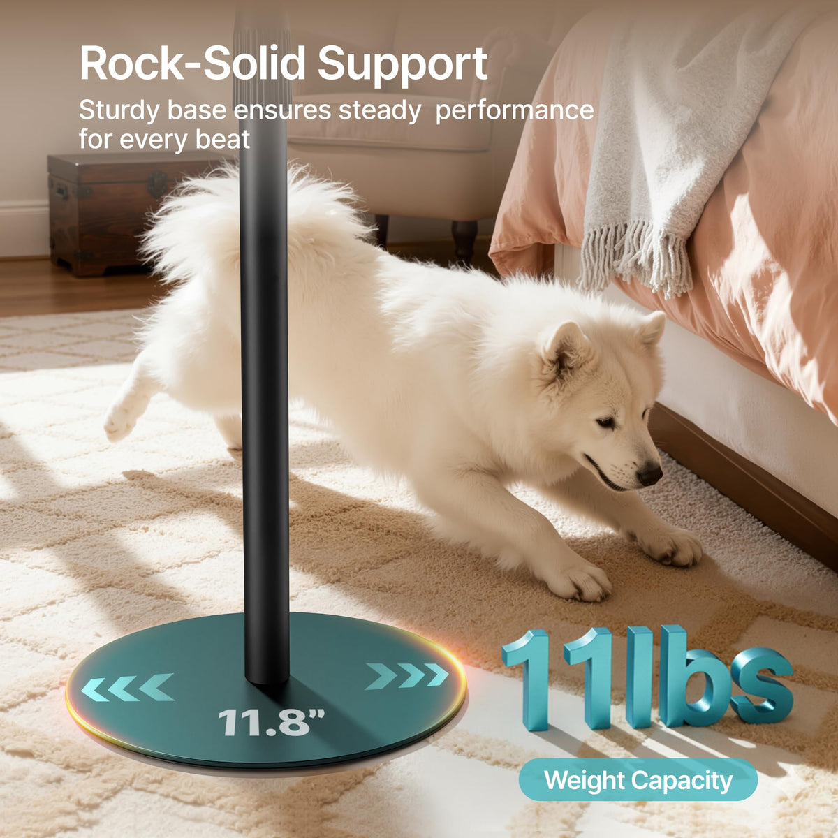 PEGZONE anti-slip base provides sturdy, stable support for speakers.