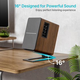 PEGZONE bookshelf speaker stand freestanding setup right out of the box.