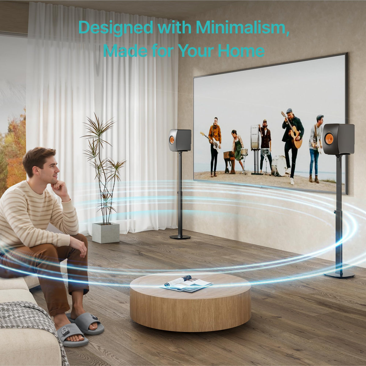 PEGZONE compatible with most bookshelf speakers for flexible use