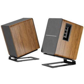 PEGZONE desk speaker stand base with anti-slip pads for stable bookshelf speaker support.