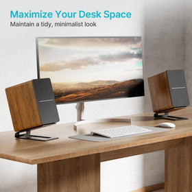 PEGZONE desk stand tilt shows 16° tilt angle for direct listening sound.