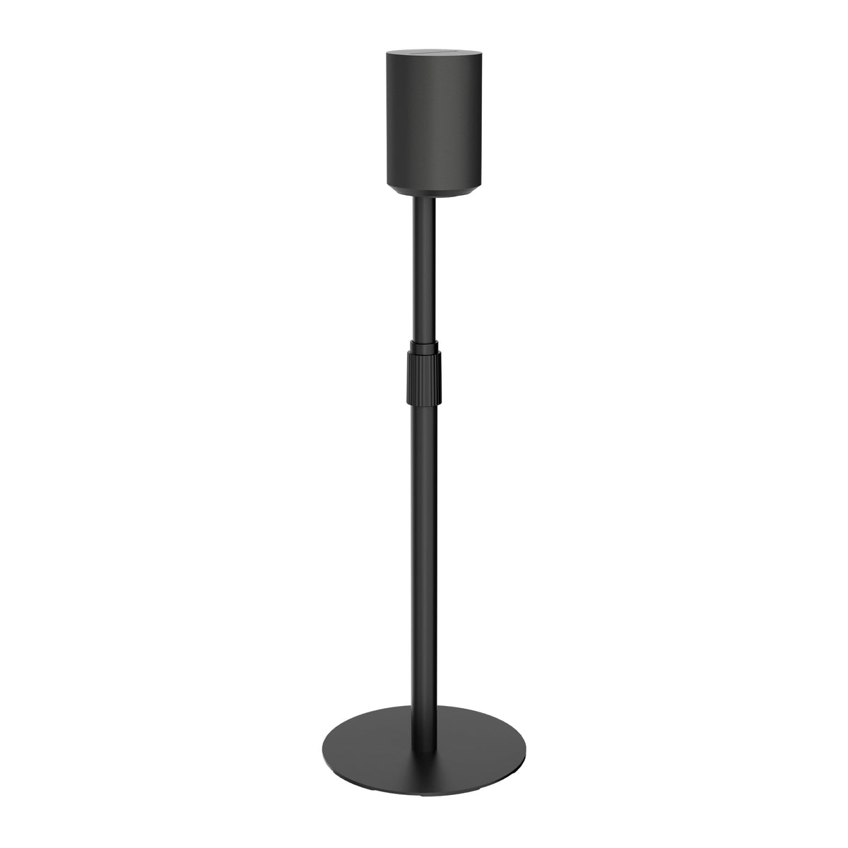PEGZONE front view of stand showing neat speaker placement and modern look