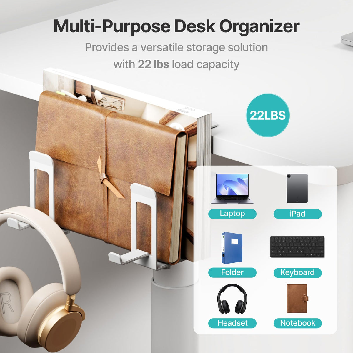 PEGZONE adjustable knob for laptop slot sizing accommodates multiple laptops.