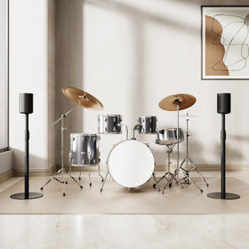 PEGZONE stand in living room demonstrating clean aesthetic and wiring
