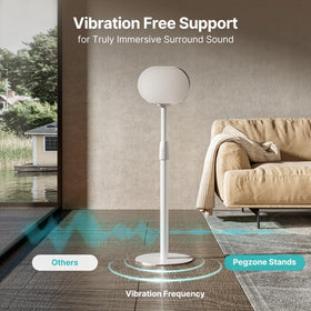 PEGZONE sturdy 11 lbs capacity stand supports speakers securely.