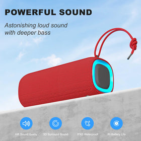PEICHENG Bluetooth speaker 4000mAh battery powers long listening sessions.