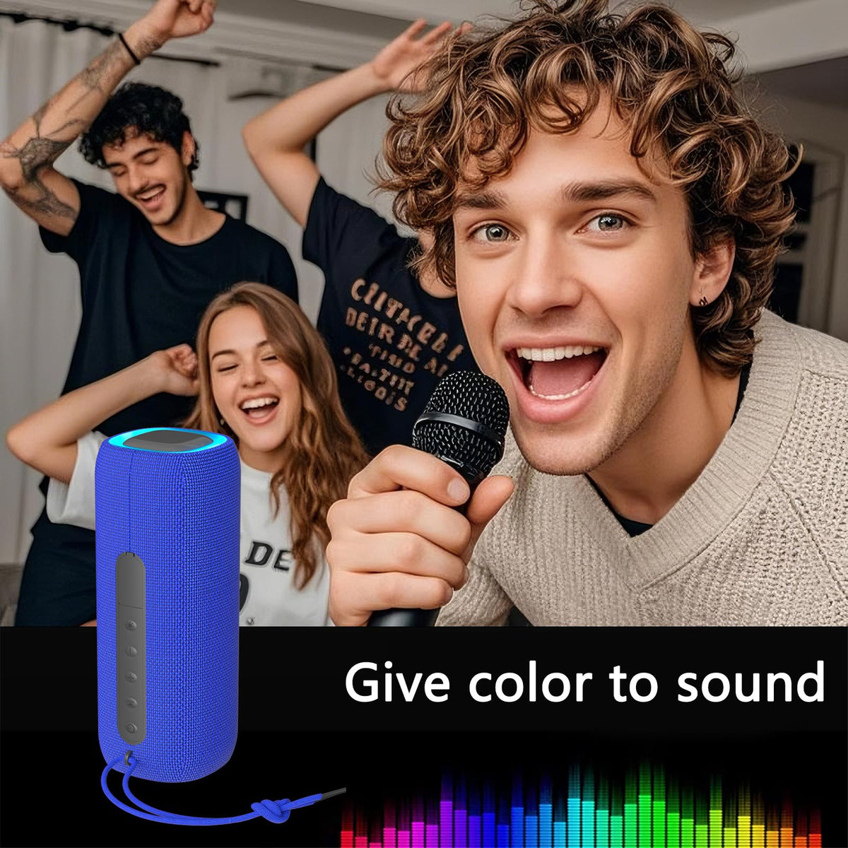 Peicheng Bluetooth Speaker IPX5 waterproof and durable for outdoor use