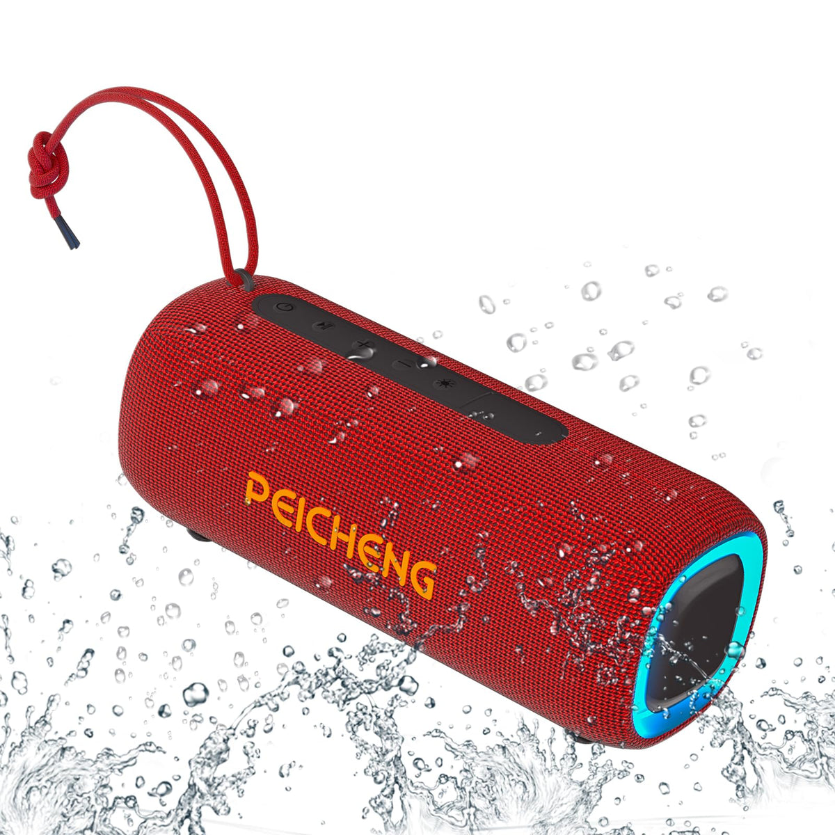 PEICHENG Bluetooth speaker outdoor front angle, portable party-ready design.