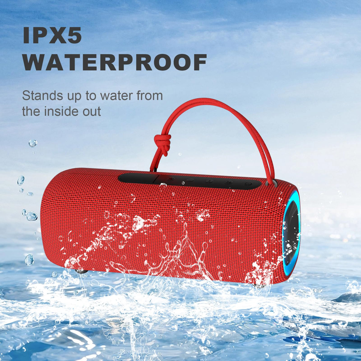 PEICHENG Bluetooth speaker TWS pairing enables immersive 360° stereo.