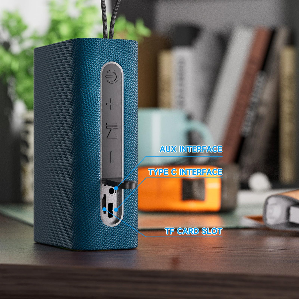 PEICHENG speaker housing detail highlighting waterproof texture and durability