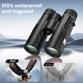 Peiketao ED HD Binoculars wide 24mm eyepieces for comfortable viewing.