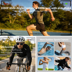 PEJE AI Smart Glasses anti-shake keeps footage steady during movement.