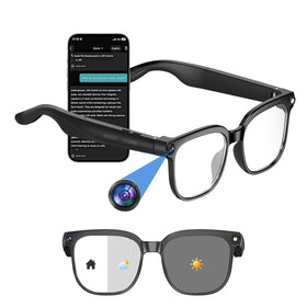 PEJE AI Smart Glasses camera 8MP in use for hands-free moments and clear snapshots.