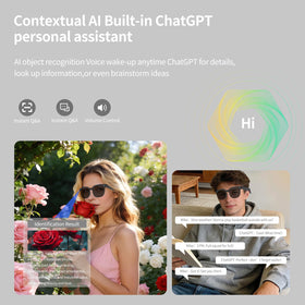 PEJE AI Smart Glasses built-in ChatGPT for hands-free ideas.