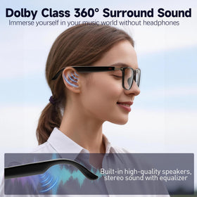 PEJE AI Smart Glasses built-in 360° stereo speakers deliver clear music and calls.