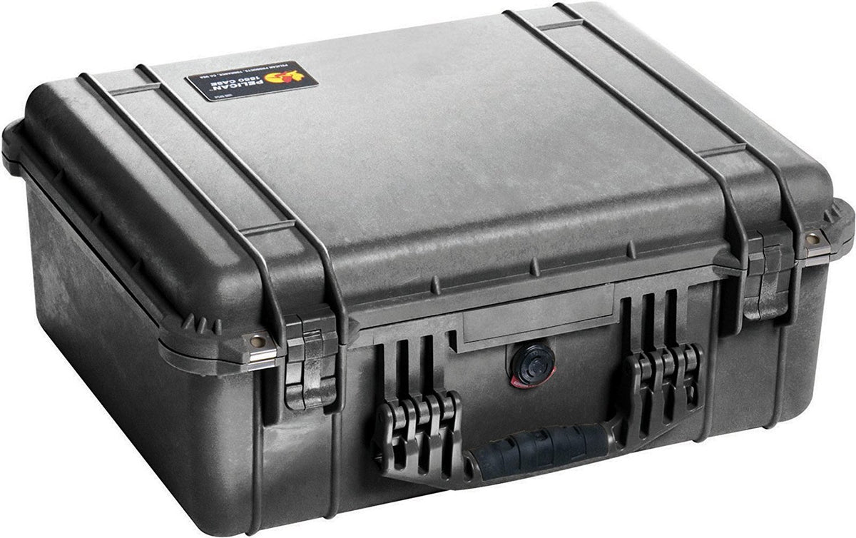 Pelican 1550 case exterior with waterproof seal protects gear in harsh conditions.