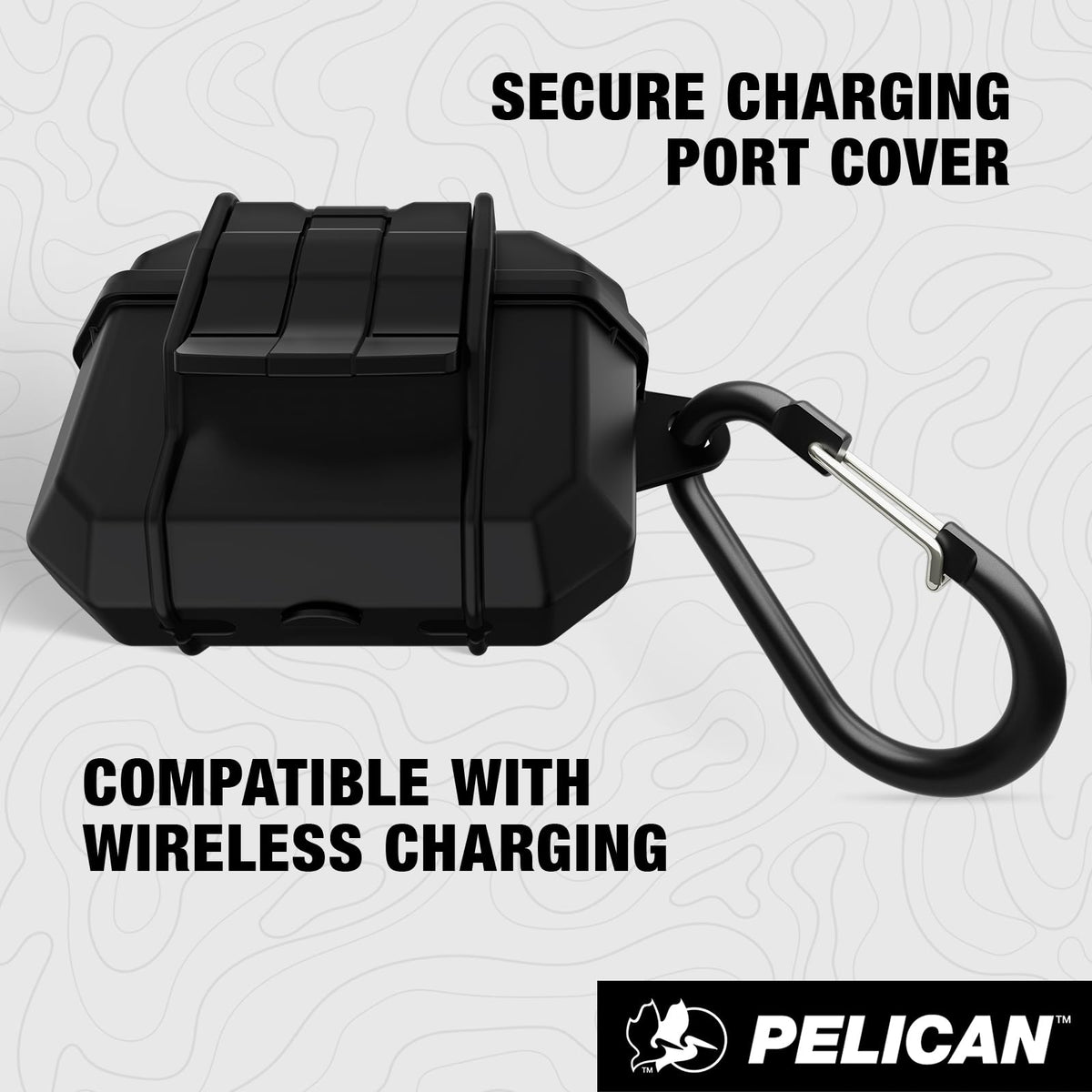 Pelican case attached to backpack in outdoors scene showing rugged travel protection