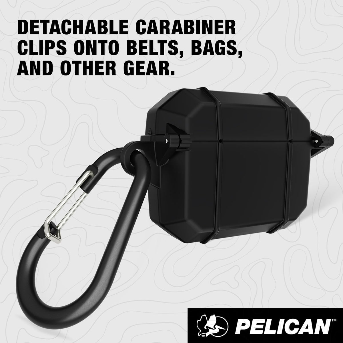 Pelican case on wireless charger demonstrating charging compatibility and convenience
