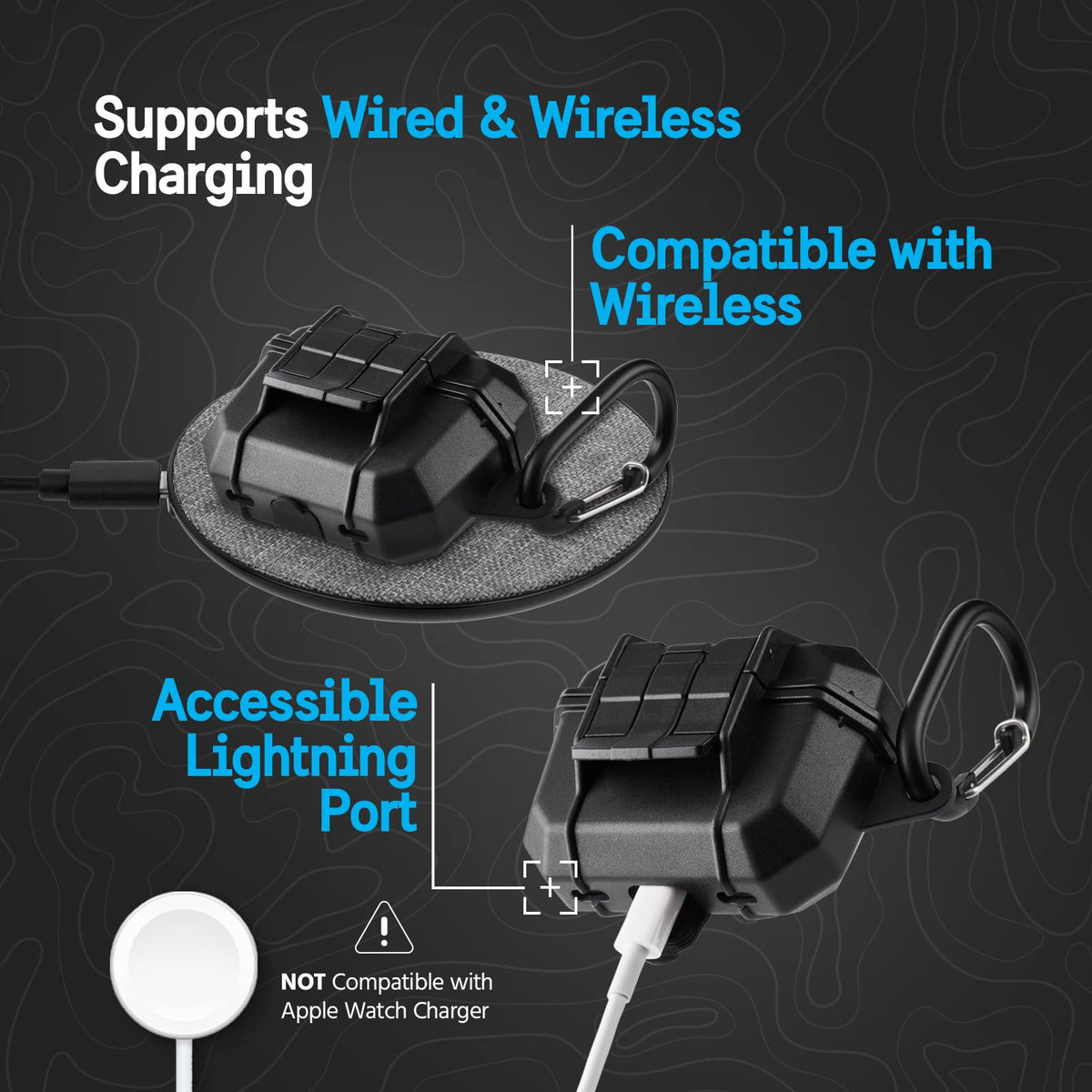 Pelican Marine Series AirPods Pro Case IP68 seal shields during rain and snow
