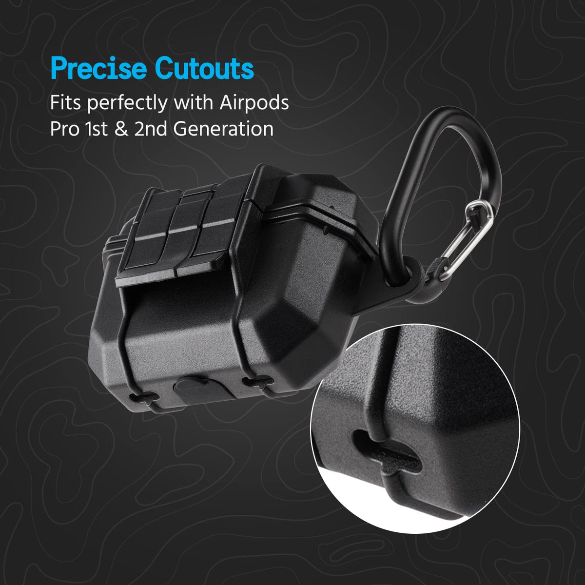 Pelican Marine Series AirPods Pro Case corner airbags protect during workouts