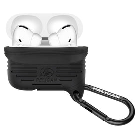 Pelican Protector AirPods Pro 3 case with black carabiner for secure, on-the-go carry
