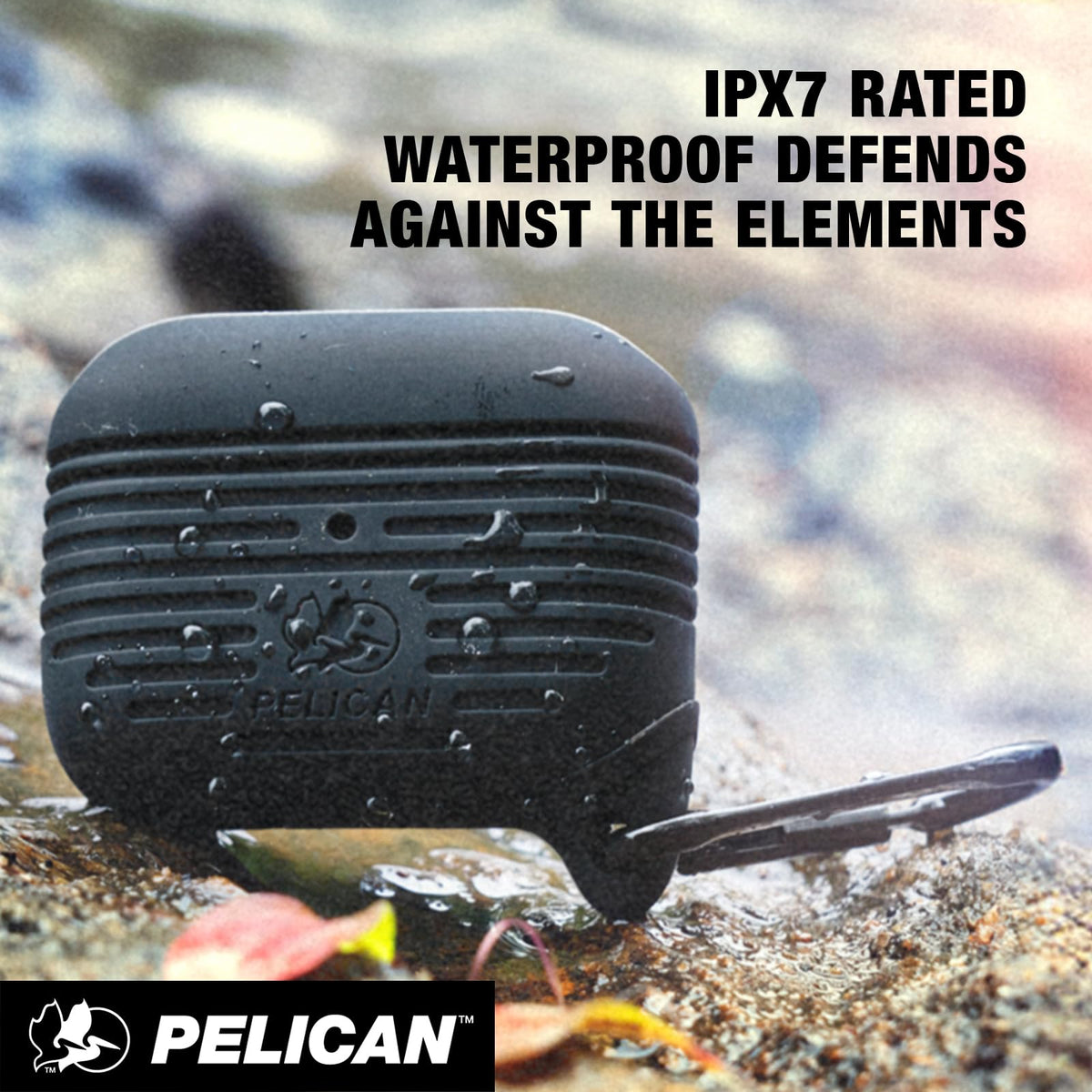 Pelican Protector AirPods Pro 3 case with IP67 seal guarding against water and dust during sports