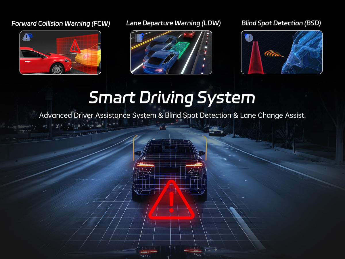 Pelsee ADAS-front lane-detection dash cam aids safer lane changes