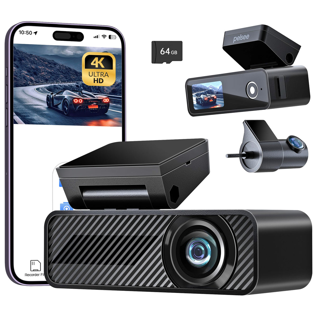 Pelsee P1 Duo front camera in 4K captures crisp road details for clear evidence