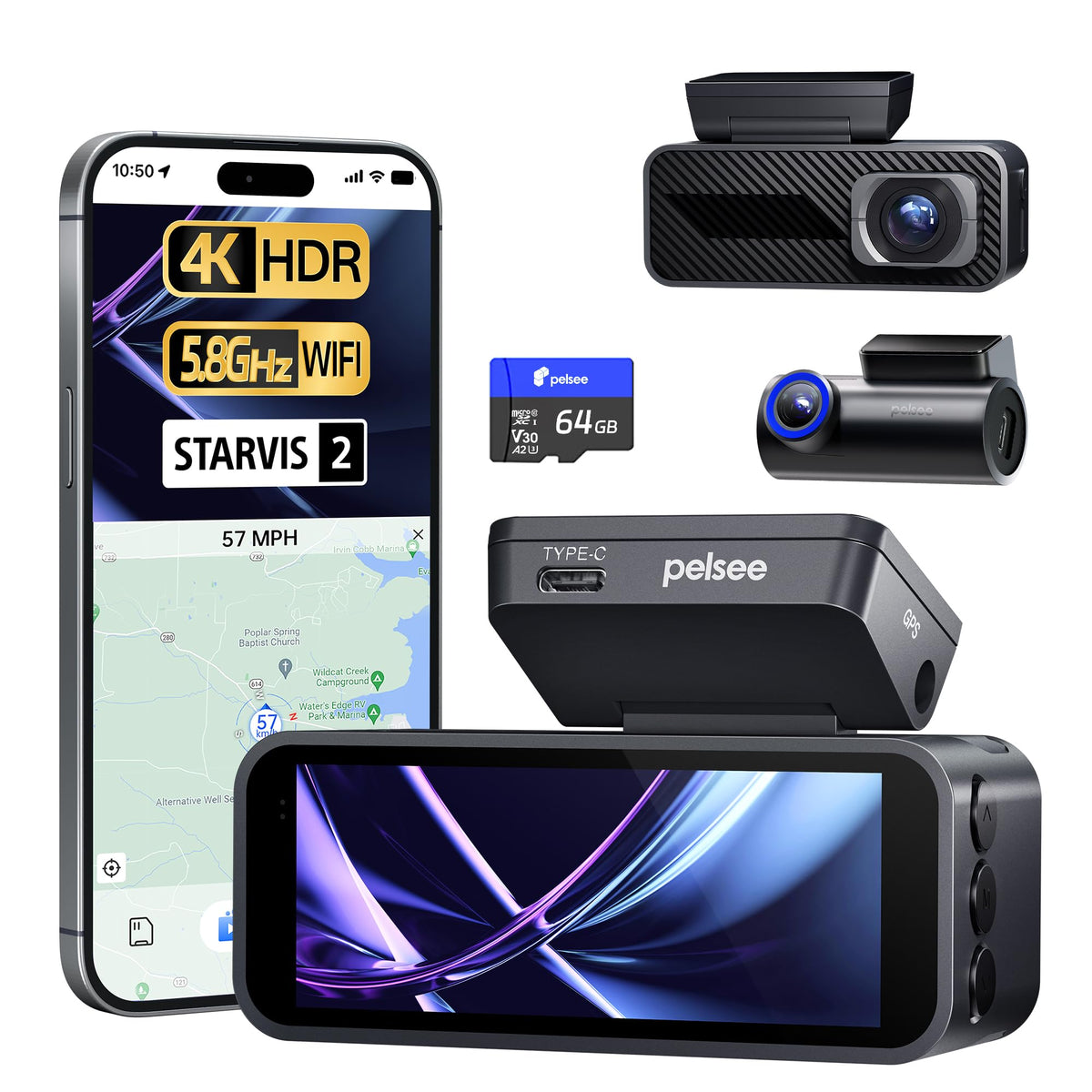 Pelsee P1 Pro front 4K video captures clear daytime details and plates