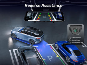Real-time rear view and dynamic guidelines in Pelsee S12 Pro reversing mode