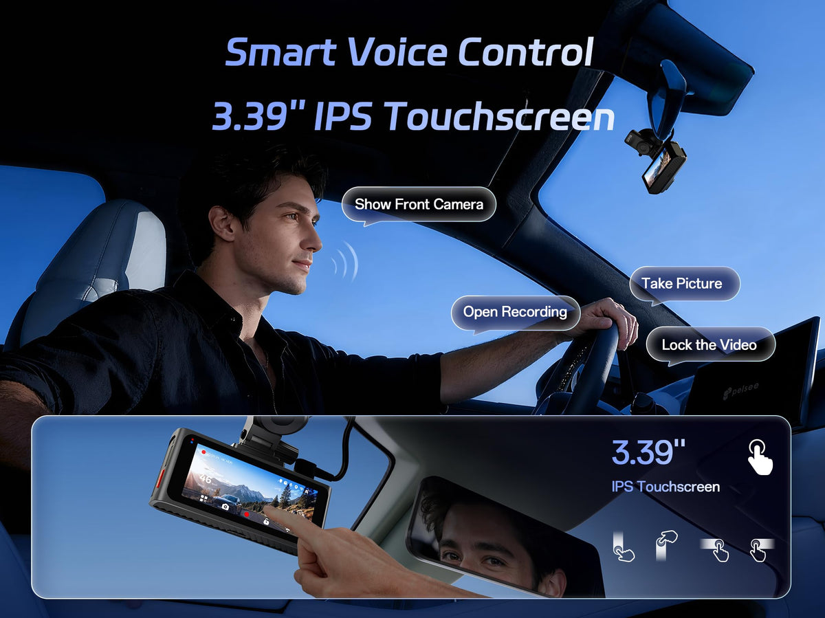 Pelsee S3 Touch ADAS alerts for safer highway driving