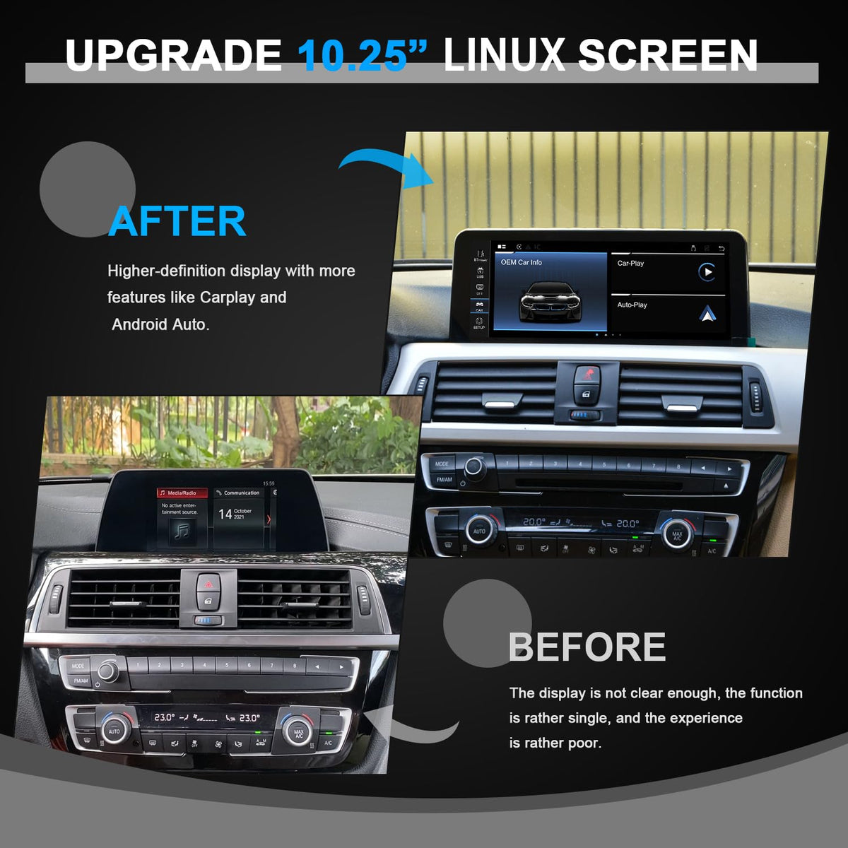PEMP CarPlay Android Auto dashboard integration for BMW