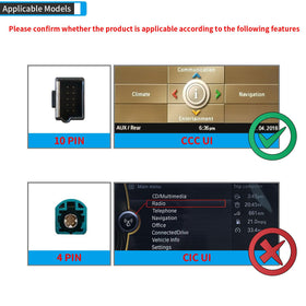 PEMP 8.8-inch Linux screen rear camera activation for BMW reverse view.