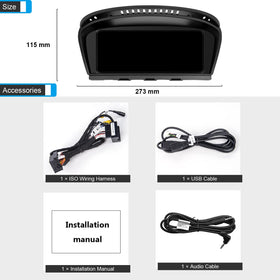 PEMP 8.8-inch Linux screen wiring kit assists easy installation.