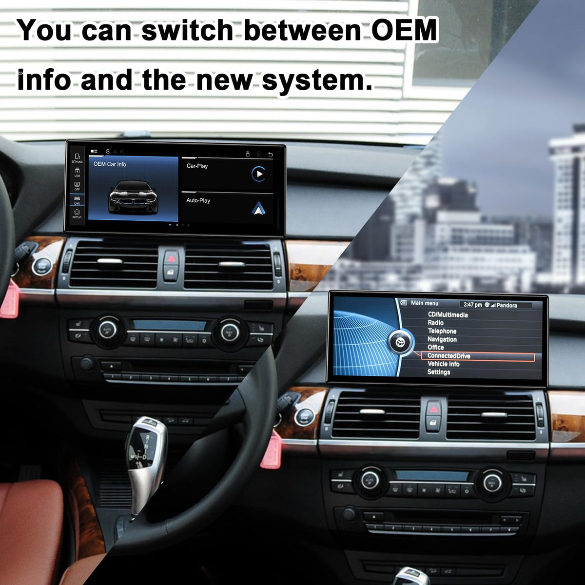 PEMP Linux OEM info display shows factory data alongside CarPlay info
