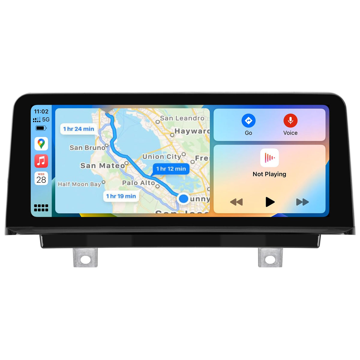PEMP Linux screen for BMW 2012-2017 front view showing dashboard retrofit.