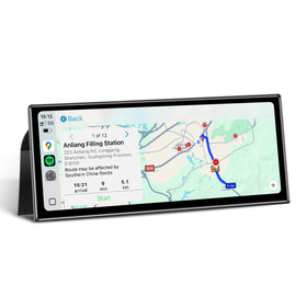 PEMP Ultra-Thin 12.3-inch BMW E60 display with CarPlay visuals.