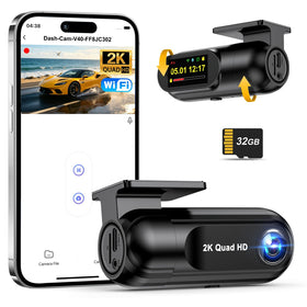 Penemay Dash Cam 2K front view captures license plates clearly for safer night driving.